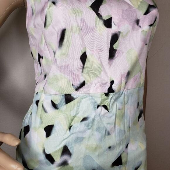 Milly Womens kalidascope Abstract Print Sleeveless Dress Size 4 USA Cotton - Picture 10 of 11